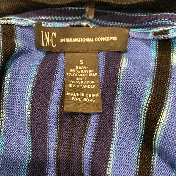 INC Sweater with Attached Tank Top Sequin Trim - Picture 5 of 6